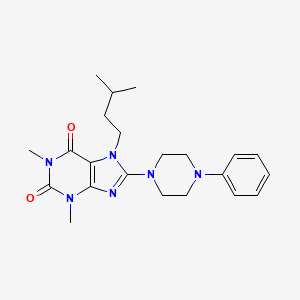 7-isopentyl-1,3-dimethyl-8-(4-phenylpiperazin-1-yl)-1H-purine-2,6(3H,7H)-dione