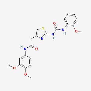 N-(3,4-dimethoxyphenyl)-2-(2-(3-(2-methoxyphenyl)ureido)thiazol-4-yl)acetamide