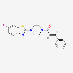 6-fluoro-2-{4-[(2E)-3-phenylprop-2-enoyl]piperazin-1-yl}-1,3-benzothiazole