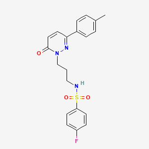 4-fluoro-N-(3-(6-oxo-3-(p-tolyl)pyridazin-1(6H)-yl)propyl)benzenesulfonamide