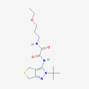 N'-(2-tert-butyl-4,6-dihydrothieno[3,4-c]pyrazol-3-yl)-N-(3-ethoxypropyl)oxamide