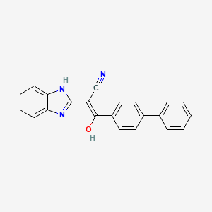 3-([1,1'-biphenyl]-4-yl)-2-(1H-benzo[d]imidazol-2(3H)-ylidene)-3-oxopropanenitrile