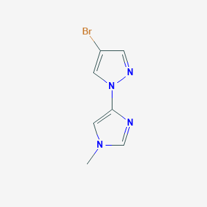 molecular formula C7H7BrN4 B2519363 4-Bromo-1-(1-methylimidazol-4-yl)pyrazole CAS No. 2137619-84-0