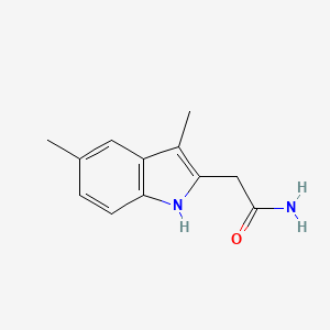 molecular formula C12H14N2O B2519371 2-(3,5-dimethyl-1H-indol-2-yl)acetamide CAS No. 1779125-29-9