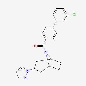 ((1R,5S)-3-(1H-pyrazol-1-yl)-8-azabicyclo[3.2.1]octan-8-yl)(3'-chloro-[1,1'-biphenyl]-4-yl)methanone