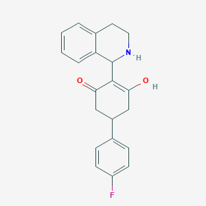 5-(4-Fluorophenyl)-3-hydroxy-2-(1,2,3,4-tetrahydro-1-isoquinolinyl)-2-cyclohexen-1-one