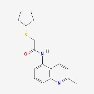2-(cyclopentylthio)-N-(2-methylquinolin-5-yl)acetamide