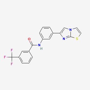 N-(3-(imidazo[2,1-b]thiazol-6-yl)phenyl)-3-(trifluoromethyl)benzamide