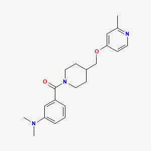 molecular formula C21H27N3O2 B2519385 [3-(Dimethylamino)phenyl]-[4-[(2-methylpyridin-4-yl)oxymethyl]piperidin-1-yl]methanone CAS No. 2379971-06-7