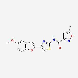 N-(4-(5-methoxybenzofuran-2-yl)thiazol-2-yl)-5-methylisoxazole-3-carboxamide