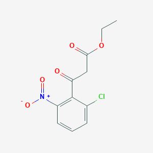 molecular formula C11H10ClNO5 B2519390 Ethyl 3-(2-chloro-6-nitrophenyl)-3-oxopropanoate CAS No. 1461705-61-2
