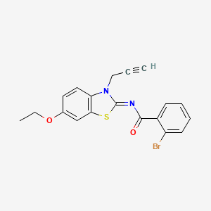 2-bromo-N-(6-ethoxy-3-prop-2-ynyl-1,3-benzothiazol-2-ylidene)benzamide