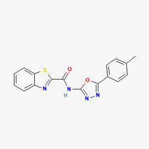 molecular formula C17H12N4O2S B2519395 N-[5-(4-methylphenyl)-1,3,4-oxadiazol-2-yl]-1,3-benzothiazole-2-carboxamide CAS No. 952810-17-2