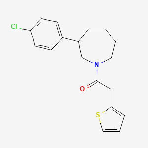 molecular formula C18H20ClNOS B2519397 1-(3-(4-Chlorophenyl)azepan-1-yl)-2-(thiophen-2-yl)ethanone CAS No. 1797726-64-7