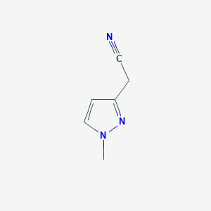 molecular formula C6H7N3 B2519405 2-(1-甲基-1H-吡唑-3-基)乙腈 CAS No. 1142927-97-6