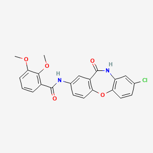 molecular formula C22H17ClN2O5 B2519416 N-(8-chloro-11-oxo-10,11-dihydrodibenzo[b,f][1,4]oxazepin-2-yl)-2,3-dimethoxybenzamide CAS No. 922109-72-6