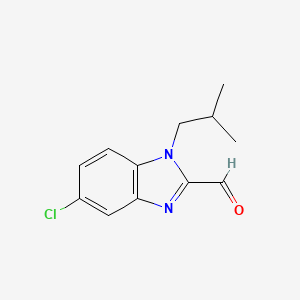 molecular formula C12H13ClN2O B2519436 5-Chloro-1-isobutyl-1H-benzo[d]imidazole-2-carbaldehyde CAS No. 1312137-73-7