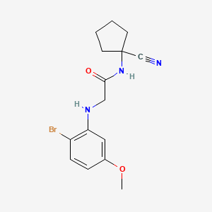 molecular formula C15H18BrN3O2 B2519441 2-[(2-bromo-5-methoxyphenyl)amino]-N-(1-cyanocyclopentyl)acetamide CAS No. 1240880-82-3