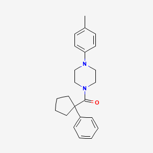 molecular formula C23H28N2O B2519444 4-(4-Methylphenyl)piperazinyl phenylcyclopentyl ketone CAS No. 1024415-32-4