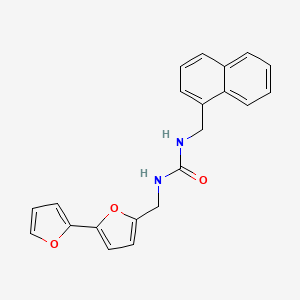 molecular formula C21H18N2O3 B2519449 1-([2,2'-Bifuran]-5-ylmethyl)-3-(naphthalen-1-ylmethyl)urea CAS No. 2034253-12-6