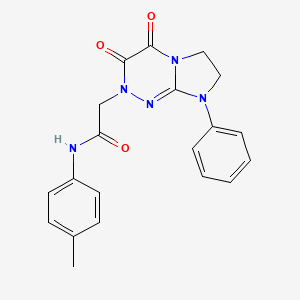 molecular formula C20H19N5O3 B2519450 2-(3,4-dioxo-8-phenyl-3,4,7,8-tetrahydroimidazo[2,1-c][1,2,4]triazin-2(6H)-yl)-N-(p-tolyl)acetamide CAS No. 941886-98-2