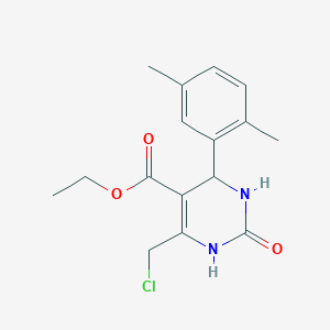 molecular formula C16H19ClN2O3 B2519453 Ethyl 6-(chloromethyl)-4-(2,5-dimethylphenyl)-2-oxo-1,2,3,4-tetrahydropyrimidine-5-carboxylate CAS No. 2034513-60-3