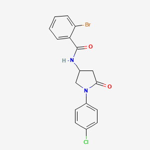 molecular formula C17H14BrClN2O2 B2519456 2-bromo-N-(1-(4-chlorophenyl)-5-oxopyrrolidin-3-yl)benzamide CAS No. 905666-00-4