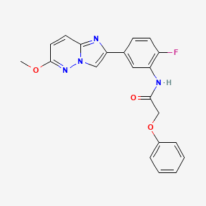 molecular formula C21H17FN4O3 B2519459 N-(2-fluoro-5-(6-methoxyimidazo[1,2-b]pyridazin-2-yl)phenyl)-2-phenoxyacetamide CAS No. 952997-07-8