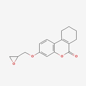 molecular formula C16H16O4 B2519466 3-(oxiran-2-ylmethoxy)-7,8,9,10-tetrahydro-6H-benzo[c]chromen-6-one CAS No. 99662-52-9
