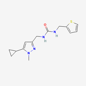 1-((5-cyclopropyl-1-methyl-1H-pyrazol-3-yl)methyl)-3-(thiophen-2-ylmethyl)urea