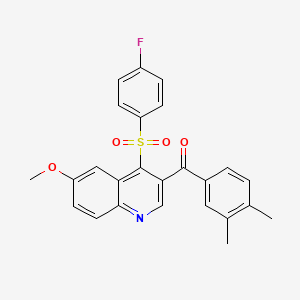 (3,4-Dimethylphenyl)(4-((4-fluorophenyl)sulfonyl)-6-methoxyquinolin-3-yl)methanone