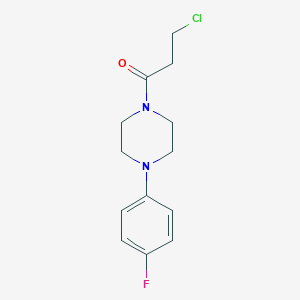molecular formula C13H16ClFN2O B2519476 3-Chloro-1-[4-(4-fluorophenyl)piperazin-1-yl]propan-1-one CAS No. 251638-88-7