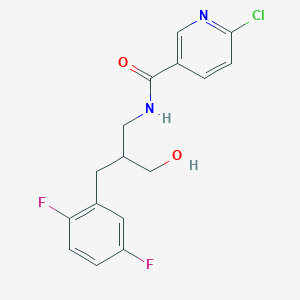 6-chloro-N-{2-[(2,5-difluorophenyl)methyl]-3-hydroxypropyl}pyridine-3-carboxamide