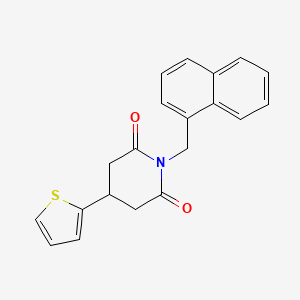 molecular formula C20H17NO2S B2519481 1-(Naphthalen-1-ylmethyl)-4-(thiophen-2-yl)piperidine-2,6-dione CAS No. 1396864-65-5
