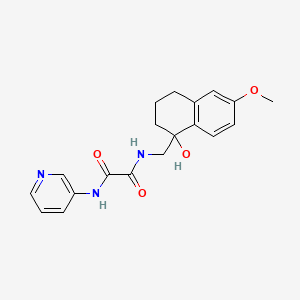 molecular formula C19H21N3O4 B2519487 N1-((1-羟基-6-甲氧基-1,2,3,4-四氢萘-1-基)甲基)-N2-(吡啶-3-基)草酰胺 CAS No. 2034405-81-5