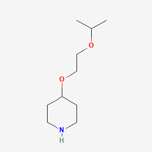molecular formula C10H21NO2 B2519490 4-[2-(丙-2-氧基)乙氧基]哌啶 CAS No. 70979-01-0