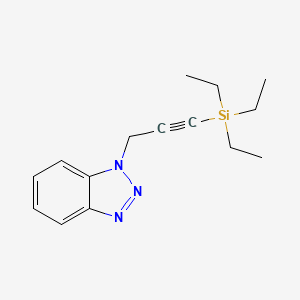 molecular formula C15H21N3Si B2519492 3-(Benzotriazol-1-yl)prop-1-ynyl-triethylsilane CAS No. 305850-76-4