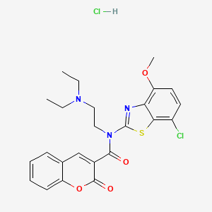 N-(7-chloro-4-methoxybenzo[d]thiazol-2-yl)-N-(2-(diethylamino)ethyl)-2-oxo-2H-chromene-3-carboxamide hydrochloride