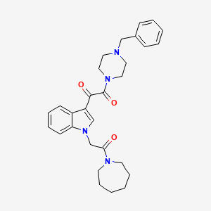 1-(1-(2-(azepan-1-yl)-2-oxoethyl)-1H-indol-3-yl)-2-(4-benzylpiperazin-1-yl)ethane-1,2-dione