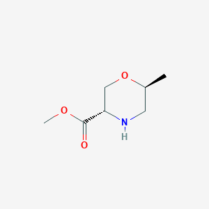 molecular formula C7H13NO3 B2519499 Methyl (3S,6S)-6-methylmorpholine-3-carboxylate CAS No. 2165587-66-4