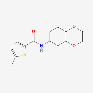 molecular formula C14H19NO3S B2519502 5-甲基-N-(八氢苯并[b][1,4]二噁英-6-基)噻吩-2-甲酰胺 CAS No. 1902949-62-5