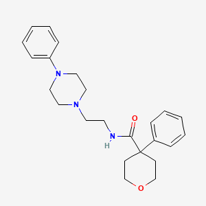 4-phenyl-N-(2-(4-phenylpiperazin-1-yl)ethyl)tetrahydro-2H-pyran-4-carboxamide
