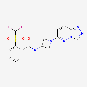 N-(1-([1,2,4]triazolo[4,3-b]pyridazin-6-yl)azetidin-3-yl)-2-((difluoromethyl)sulfonyl)-N-methylbenzamide