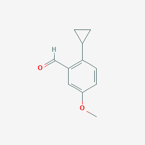 molecular formula C11H12O2 B2519516 2-环丙基-5-甲氧基苯甲醛 CAS No. 1690619-66-9