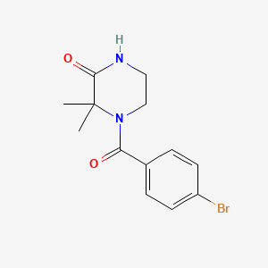 4-(4-Bromobenzoyl)-3,3-dimethylpiperazin-2-one