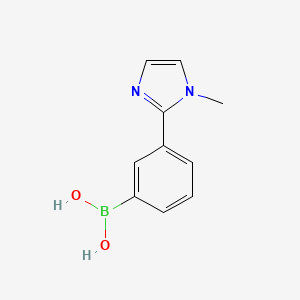 molecular formula C10H11BN2O2 B2519523 (3-(1-甲基-1H-咪唑-2-基)苯基)硼酸 CAS No. 1404466-88-1