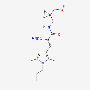 2-cyano-3-(2,5-dimethyl-1-propyl-1H-pyrrol-3-yl)-N-{[1-(hydroxymethyl)cyclopropyl]methyl}prop-2-enamide