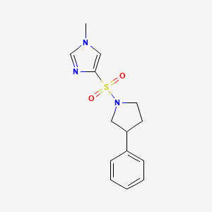 1-methyl-4-((3-phenylpyrrolidin-1-yl)sulfonyl)-1H-imidazole