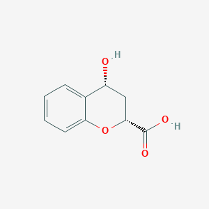 molecular formula C10H10O4 B2519538 (2R,4R)-4-hydroxy-3,4-dihydro-2H-1-benzopyran-2-carboxylic acid CAS No. 1932570-75-6
