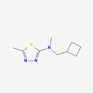 molecular formula C9H15N3S B2519549 N-(cyclobutylmethyl)-N,5-dimethyl-1,3,4-thiadiazol-2-amine CAS No. 1861907-78-9